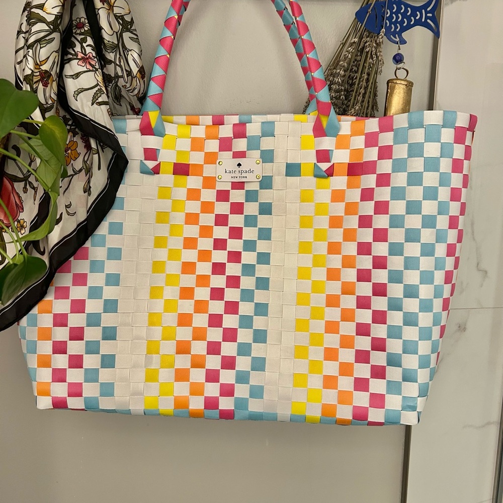 Kate Spade Multicolor Checkered Tote